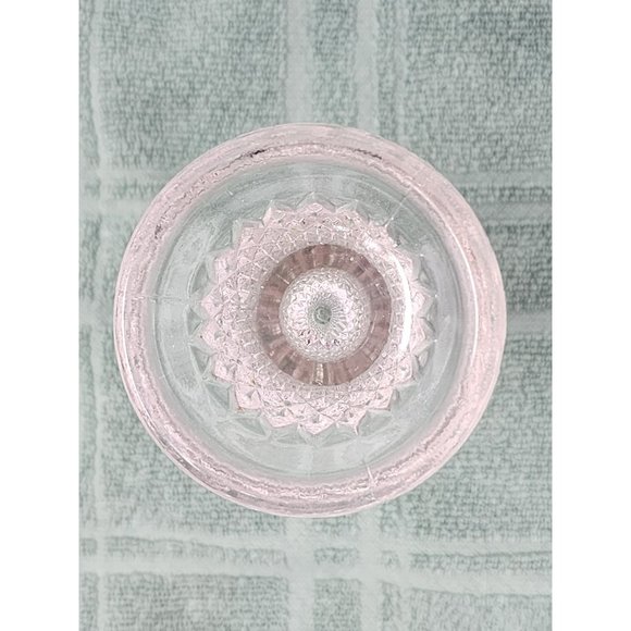 Vintage Bud‎ Vase Flower Diamond Cut Design Clear Glass - Picture 6 of 9